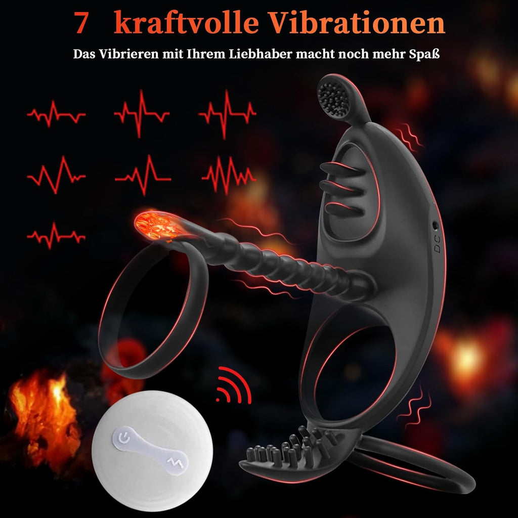 Penisring Vibrator für Männer enis Ring für Paare Extrem,7 Vibrationsmodi Cockring Penistrainer Sexspielzeug für Klitoris für längere Erektion Stimulation Penis Sex Toys penisring mit vibrator