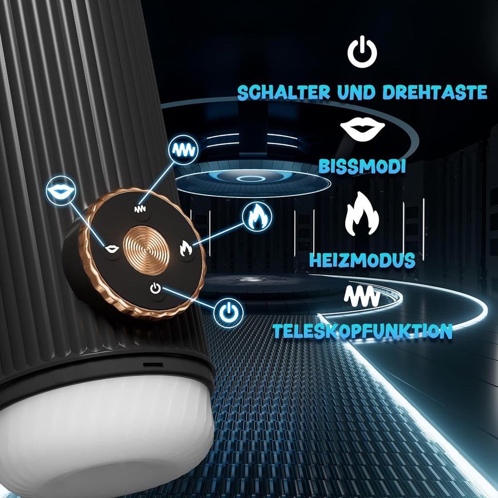 Elektrischer Masturbator Cup, Masturbieren für Männer mit 3 Saugmodi 7 Modi Teleskopfunktion, Sex Spielzeug für die Männer, Masturbieren für Männer, Taschenmuschi Penis Masturbatoren