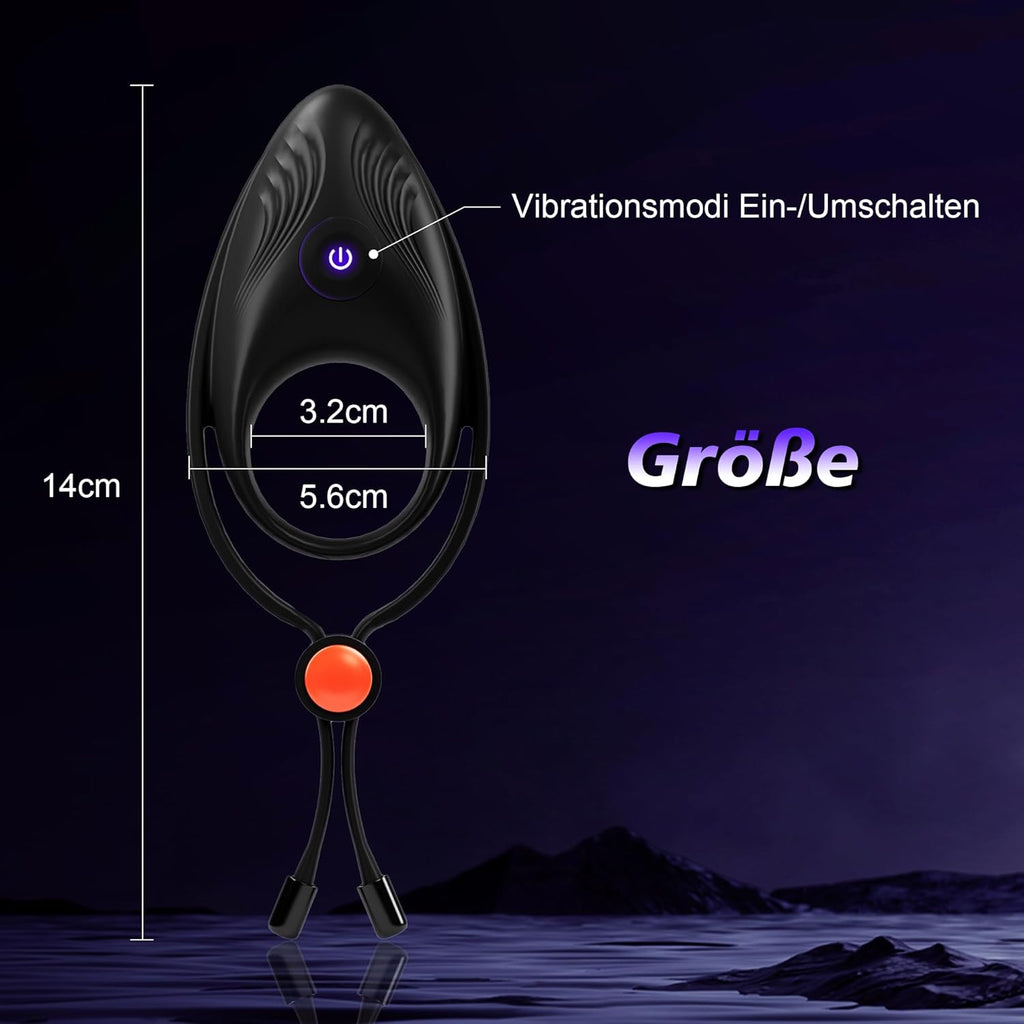 Penisring Vibrator Cockring für Männer Verstellbar Sextoysets für Paare Männer Sex, Paarvibrator mit 10 Vibrationsmodi Sex spielzeug für Paare extrem Männer Klitoris Penis Ring Erotik