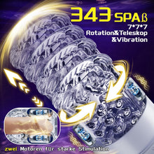 Laden Sie das Bild in den Galerie-Viewer, Elektrischer Masturbator Masturbieren für Männer 7 Teleskop &amp; Rotation &amp; Vibration &amp; Saugen Sexspielzeug für die Männer Zungenlecken Blowjob Taschenmuschi Masturbatoren Penis Massage