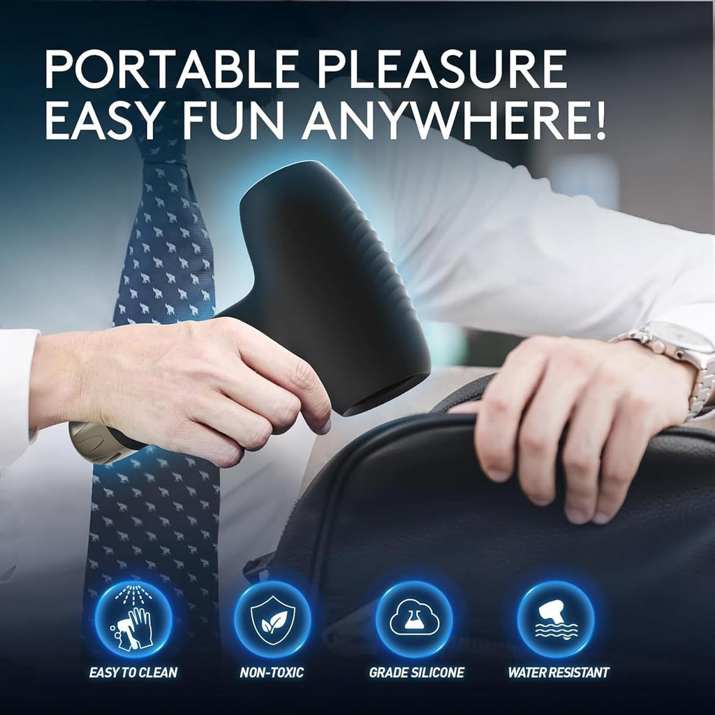 Elektrischer Masturbator Cup Mann Handfrei, Automatische Masturbatoren mit 10 Vibrationsmodi Waterproof Hands-Free Portable Masturbators Stroker Training Automatischer Elektrischer Masturbator