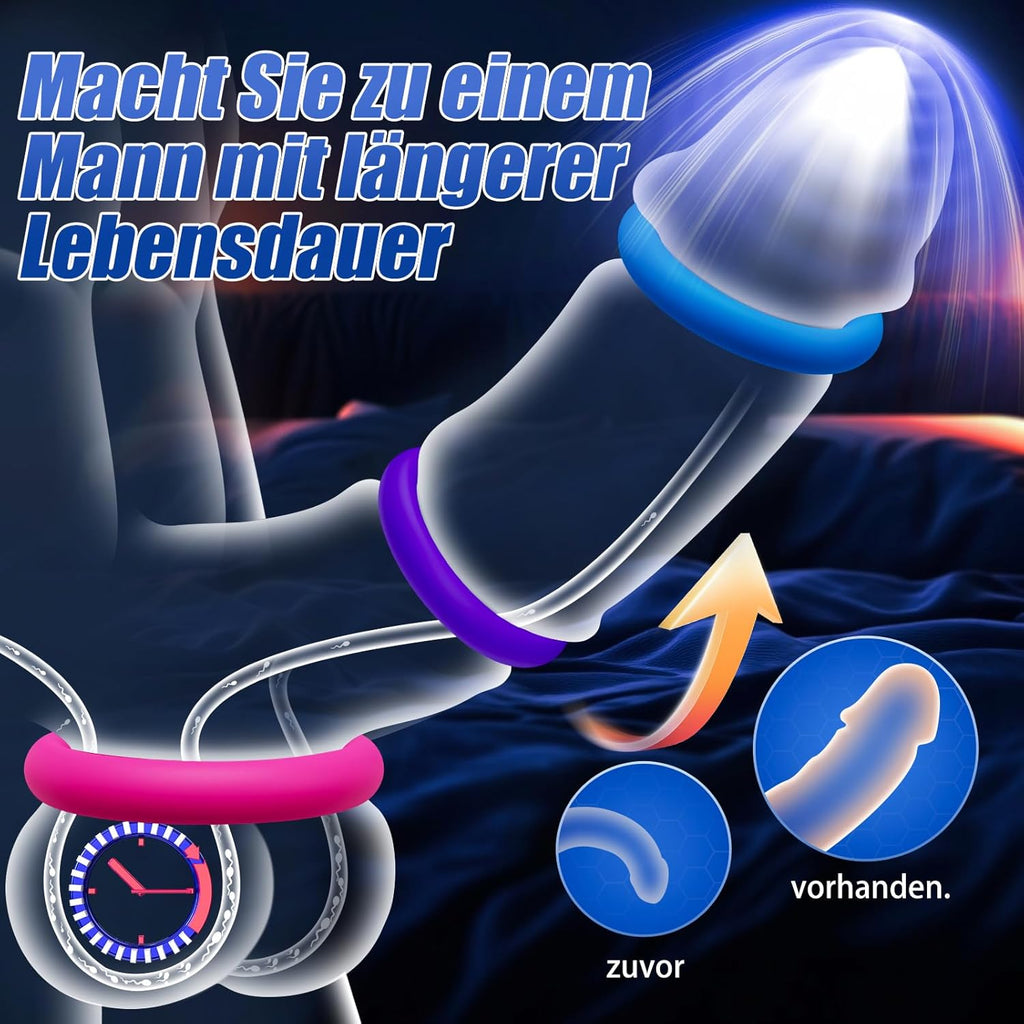 penisringe Wiederverwendbares Silikon -Bonbonfarben 3 verschiedene Größen penispumpe sex spielzeug für die paare penis ring sexspielzeug cockring penis sleeve sex spielzeug für die männer penishülle