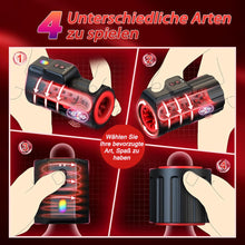 Laden Sie das Bild in den Galerie-Viewer, Elektrischer Masturbator Sex Spielzeug für die Männer - Masturbieren Sexspielzeug für Männer Solo Paare Extrem Sex mit 10 Vibrierend &amp; Rotierend, Taschenmuschi Penis Masturbatoren Blowjob Sex Toys