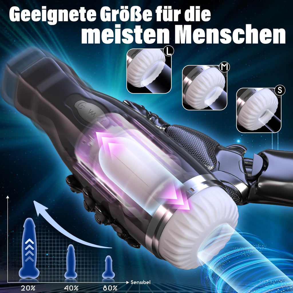 Elektrischer Masturbator mit 7Modi Teleskop & Vibrieren Sex spielzeug für die Männer, Realistischer Penis Stimulator für Männer, Masturbieren für Männer, 3D Realistische Vagina Sexspielzeug