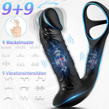 Laden Sie das Bild in den Galerie-Viewer, Prostata Stimulation Männer mit 9 Vibrationsmodi und Wiggle-Modus, Analvibratoren für Mann Anal Dildo Vibrator, Prostata Vibrator Analplug für Männer