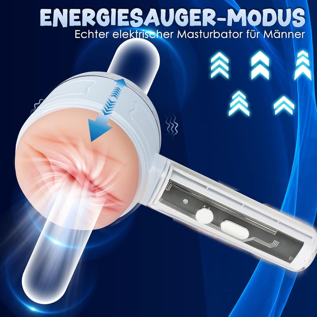 Elektrischer Masturbator Cup mit 3 Modi 7 Frequenz,Masturbieren für Männer Sex Toys Masturbieren für Männer Taschenmuschi Penis Masturbatoren mit 3D Realistischer Vagina Anal,Spielzeug für die Männer