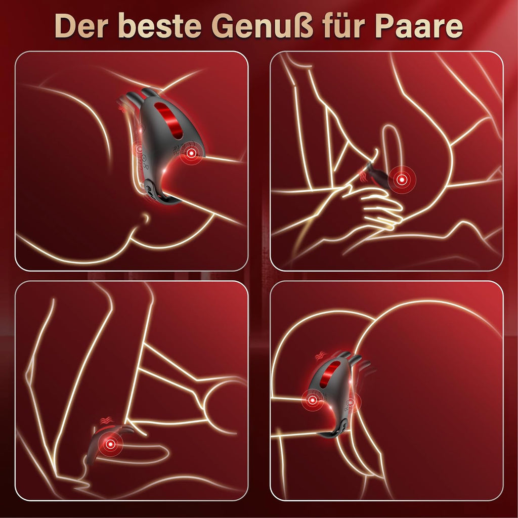 Sex Spielzeug für die Männer Penisring mit Einstellbare Größe, Cockring Vibration Sex Spielzeug für Paare mit Rabbit Vibrator für Klitoris, Erotik Sexspielzeug Penis Ring Sex 7 Vibrationsmodi Sex Toys