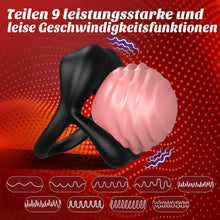 Laden Sie das Bild in den Galerie-Viewer, Dual Penisring Vibrator mit Klitoris Stimulator, Penisringe Sex Spielzeug für die Paare Extrem mit 9 Vibrationen, Sexspielzeug Vibratorensets für Paare Männer Cock Penis Ring Paarvibrator für Paare