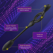 Laden Sie das Bild in den Galerie-Viewer, Paar teilen Analvibratoren mit Penisringe Prostata Massagegerät Fernbedienung Analkugel mit 10 Vibrationsmodi Butt Plug Stimulator Analplug Sexspielzeug für Männer Paare.