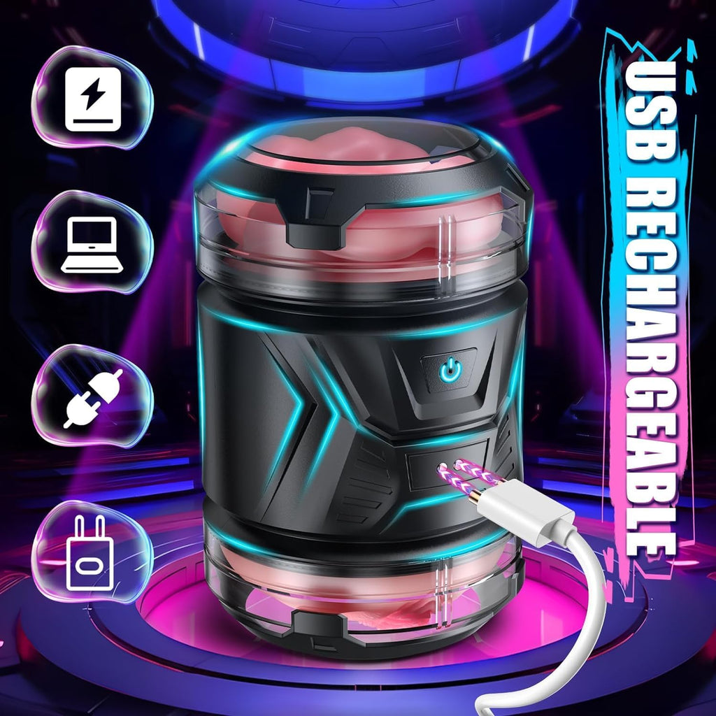 Masturbieren für Männer Masturbator, Realistisch Vagina blowjob Simulator Sex Spielzeug für die Männer Taschenmuschi 10 Vibrationen, Vibratorensets für Männer Sexspielzeug Solo, Sex Toy Mastur