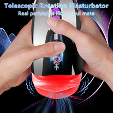 Laden Sie das Bild in den Galerie-Viewer, Elektrischer Masturbator Cup 10 Vibration und Heizfunktion mit Zunge lecken Penis Vibratoren Elektrische Masturbatoren Penis Trainer, Männer Eichel Stimulator 3D Realistischer Vagina Pussy