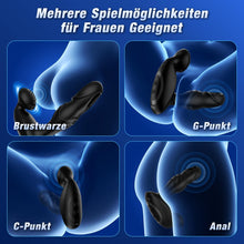 Laden Sie das Bild in den Galerie-Viewer, Analvibratoren für Männ Prostata Stimulation Männer Analplug für männer mit 10 Schlagmodi 10 Vibrationen Sexspielzeug für die Männer Anal Vibrator Dildo Vibratorensets für Männer Perineum Stimulation