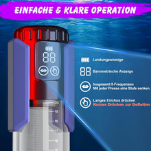 Laden Sie das Bild in den Galerie-Viewer, Automatic Pump for Enlargement, Sex Toy for Men, Waterproof Vacuum for Men, Masturbators with 5 Suction Strengths, Stimulator, Larger, Stronger