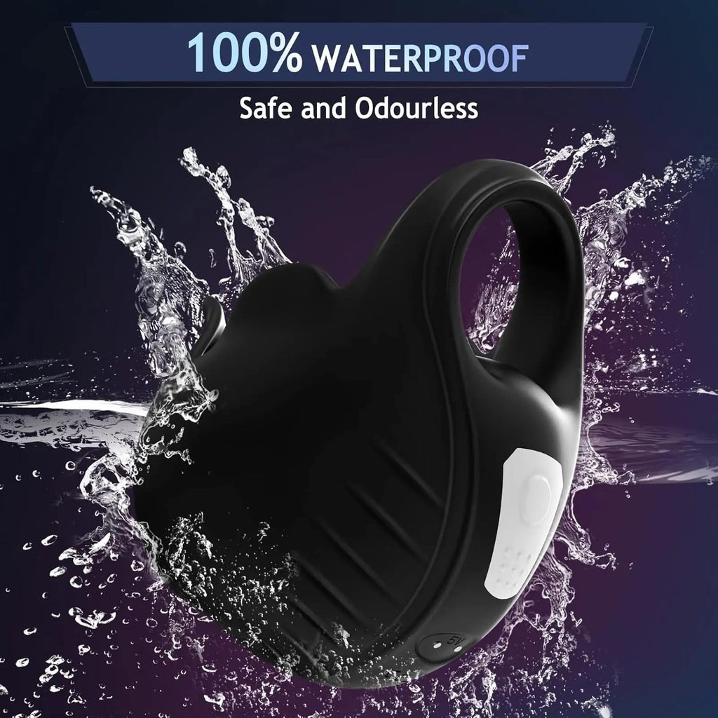 2 in 1 Vibrierender Penisring mit 9 Vibrationsmodi und Fernbedienung Cockring Vibrator Sexspielzeug für Männer SM Herren Penisringe Vibratoren Massagegerät Langwährende Erektion Hodenvibrator