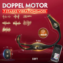 Laden Sie das Bild in den Galerie-Viewer, Sex Spielzeug für die Paare 7 Vibrationsmodi Cockring Massagegerät Sex Toy