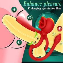 Laden Sie das Bild in den Galerie-Viewer, 4 in1 Penisring Vibrator Prostata Stimulation APP Penisring Set Sex Spielzeug, Penis Vibrator Massagegerät mit 3 Vibrationsmodi Penis Hoden langanhaltende Erektion Sexspielzeug für Männer
