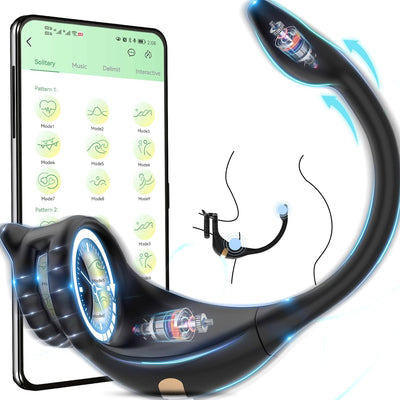 Penisring Sex Spielzeug für die Männer, Penis Ring Erotik Sex spielzeug für Paare extrem sex, Cockring Erotisches Sexspielzeug für Klitoris, 10 Vibrationsmodi Dual Penisringe Massagegerät mit APP