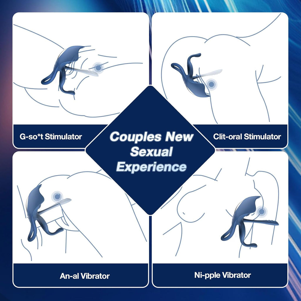 Penisring Vibrator mit App, Sex spielzeug für Paare extrem sex, Penisringe Erotik Sex Spielzeug für die Männer, Cockring für Klitoris Penis, Erotisches Pleasure Ring mit 5 Vibrationsmodi Sex Toys