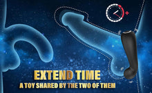 Laden Sie das Bild in den Galerie-Viewer, Vibrator mit APP-Steuerung Silikon Cockring für Penis/Hoden Stimulation, 3 IN 1 MULTIFUNKTIONALES DESIGN, 9 Vibrationsmodi, Wasserdichter Hodenringe Paarvibrator Sexspielzeug für Männer