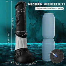 Laden Sie das Bild in den Galerie-Viewer, Fantasy Pferd Anal Dildo 5 cm Durchmesser Analvibratoren für Mann Frau, Vibrator Sex Spielzeug für die Frau Männer, 30CM Knoten Analplug Dilatatoren XXL Analvibratoren mit 7 kraftvolle Stoßfunktion