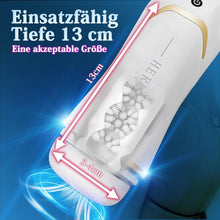 Laden Sie das Bild in den Galerie-Viewer, Masturbieren für Männer Elektrisch 10 Vibrationsstufen&amp; 3 Saugstufen Masturbator Männer 42℃ Taschenmuschi Sexspielzeug Vibratorstarb Männer Elektrischer Masturbator taschenmuschi weiß