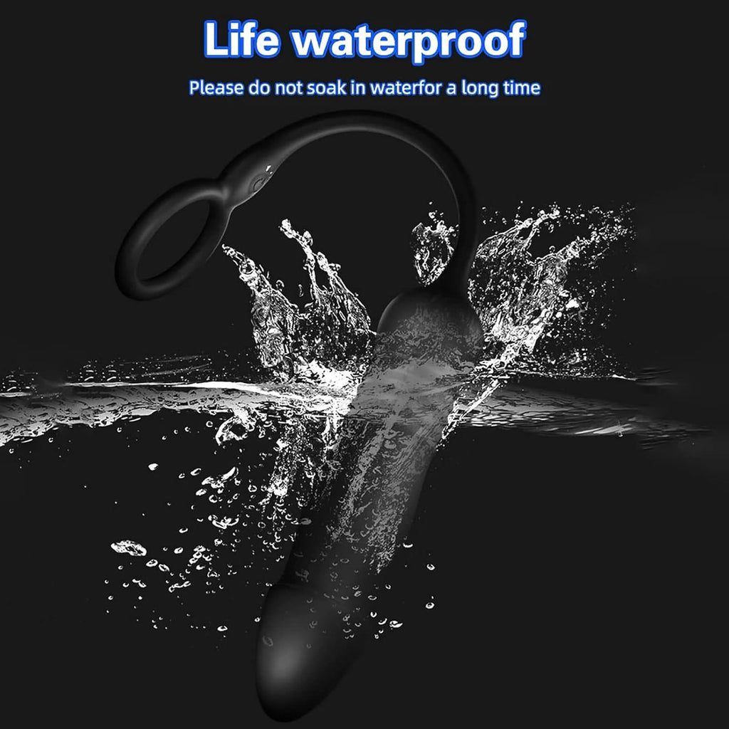 Männlicher Prostata Stimulator Massagegeräte Analvibratoren mit Penisring Fernbedienung Teleskop Vibrator mit 3 Vibrationsmodi+3 Schubmodi Analplug Dildo Sexspielzeug für Männer