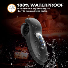 Laden Sie das Bild in den Galerie-Viewer, Zusammendrückbarer männlicher Masturbator-Penis-Vibrator-Trainer mit 10 Vibrationen 10 Beißmodi Silikon-Penismassagegerät Stroker, männlicher Vibrator verlängert die Ausdauer Sex Spielzeug