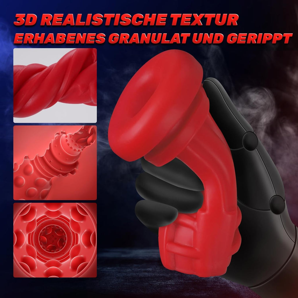 Masturbieren für Männer, Sex Spielzeug für die Männer mit 9 Saugmodus und Vibrationsmodi, Elektrischer Masturbator Cup 3D Realistische Vagina Heizung, LCD Display Taschenmuschi Blowjob Penis Vibrator