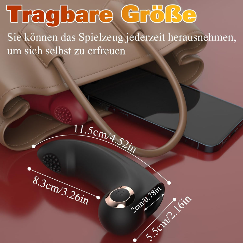Fingervibrator für Sie Klitoris und G-Punkt mit 10 Vibrationsmodi, Erotik Sex Toy Tragbare Nippel Stimulator Fingerhülle mit Silikon Textur Bürste Sexspielzeug für Paare Frauen