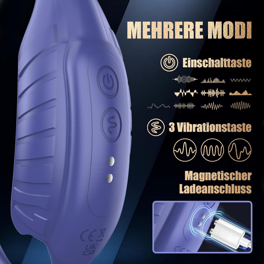 Elektrischer Masturbator Penistrainer Vibrator, Masturbieren für Männer mit 9 Vibration, 4IN 1 Sexspielzeug Penis Eichel Hodensack AnalVibrator Prostata Stimulator Masturbatoren Sex Spielzeug für Männ
