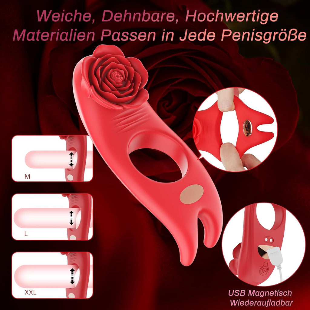 Penisring Sex Spielzeug für die Männer, Penisring Vibrator mit Klitoris Stimulator, Penis Ring Vibratoren Sex Spielzeug für Männer Paare Frauen, 9 Vibrations Cockring