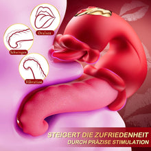 Laden Sie das Bild in den Galerie-Viewer, Vibration für frauen Zunge Vibrator, Sex Spielzeug für die Frau 3 in 1 Vibratorensets für frauen klitoris mit 10 Swing Modus sex toys，Sexspielzeug für frauen solo Vibratoren Sex toyset für woman