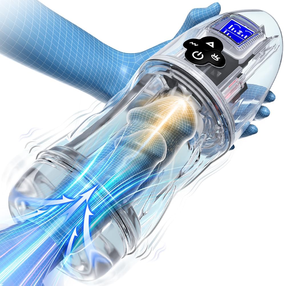 Elektrischer Masturbator Masturbieren für Männer mit 7 Saugmodi 10 Vibrationen Sex Spielzeug für die Männer Transparent 3D Taschenmuschi Blowjob Masturbatoren Penis Vibrator Trainer Pussy Sexspielzeug