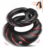 Penisring Vibrator, Sex Spielzeug für die Männer Penis Ring mit 10 Vibrationsmodi, Dual Penisringe Sextoysets für Paare Einstellbare Größe