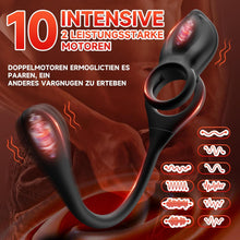 Laden Sie das Bild in den Galerie-Viewer, Eieffncie Penisring Sex spielzeug für Paare Extrem Sex,Dual Penis Ring Erotik Sex Spielzeug für die Männer,Sexspielzeug für Klitoris 10 Vibrationsmodi,Prostata Stimulation Männer mit Fernbedienung