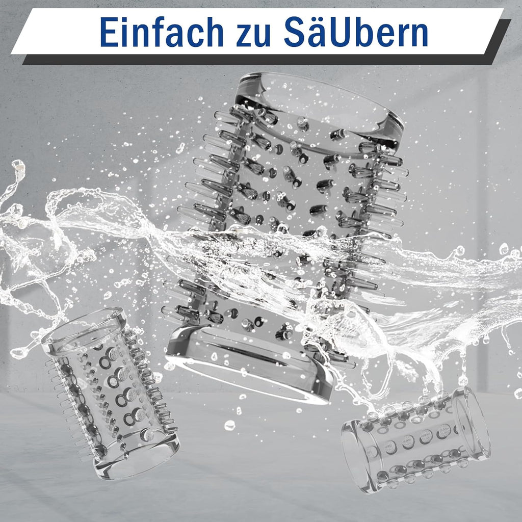 Penismanschetten, 6er Pack Penis Sleeve Fallinsexy Transparente Wiederverwendbare Penishülle für Penisvergrößerung Sexspielzeug für Männer, Penis Sleeve Erbessern Ausdauer &Sensibilität