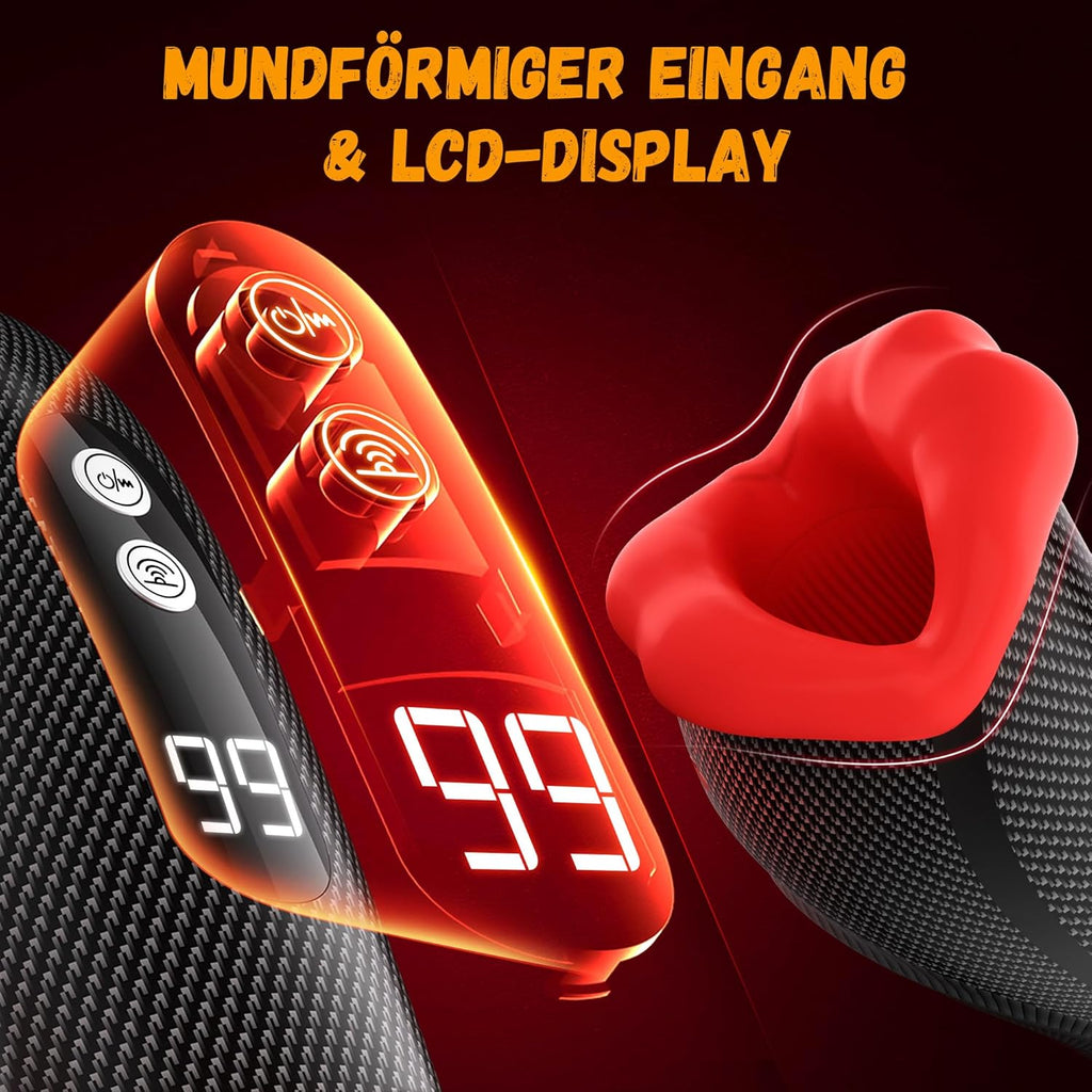 Masturbieren für Männer Vibratorensets Masturbator, 9x9 Klopfen-Lecken-Vibration Sex Spielzeug für die Männer Taschenmuschi Penis Vibrator Eichel Sexspielzeug Solo Masturbatoren