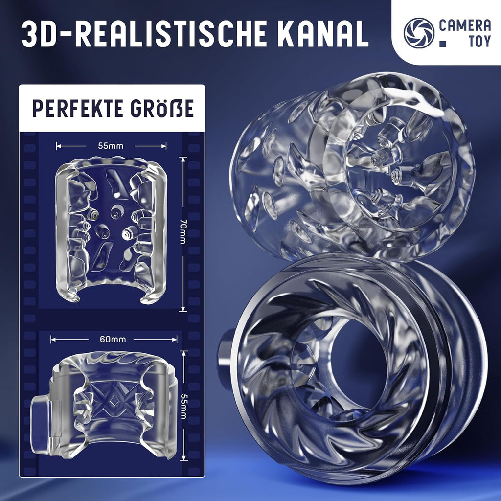 Masturbieren für Männer, Elektrischer Masturbator Sex Spielzeug für die Männer mit 7 Teleskop und Drehfunktionen 7 Vibrationsmodi, Taschenmuschi Masturbatoren Erotisches Sexspielzeug für Männer Solo