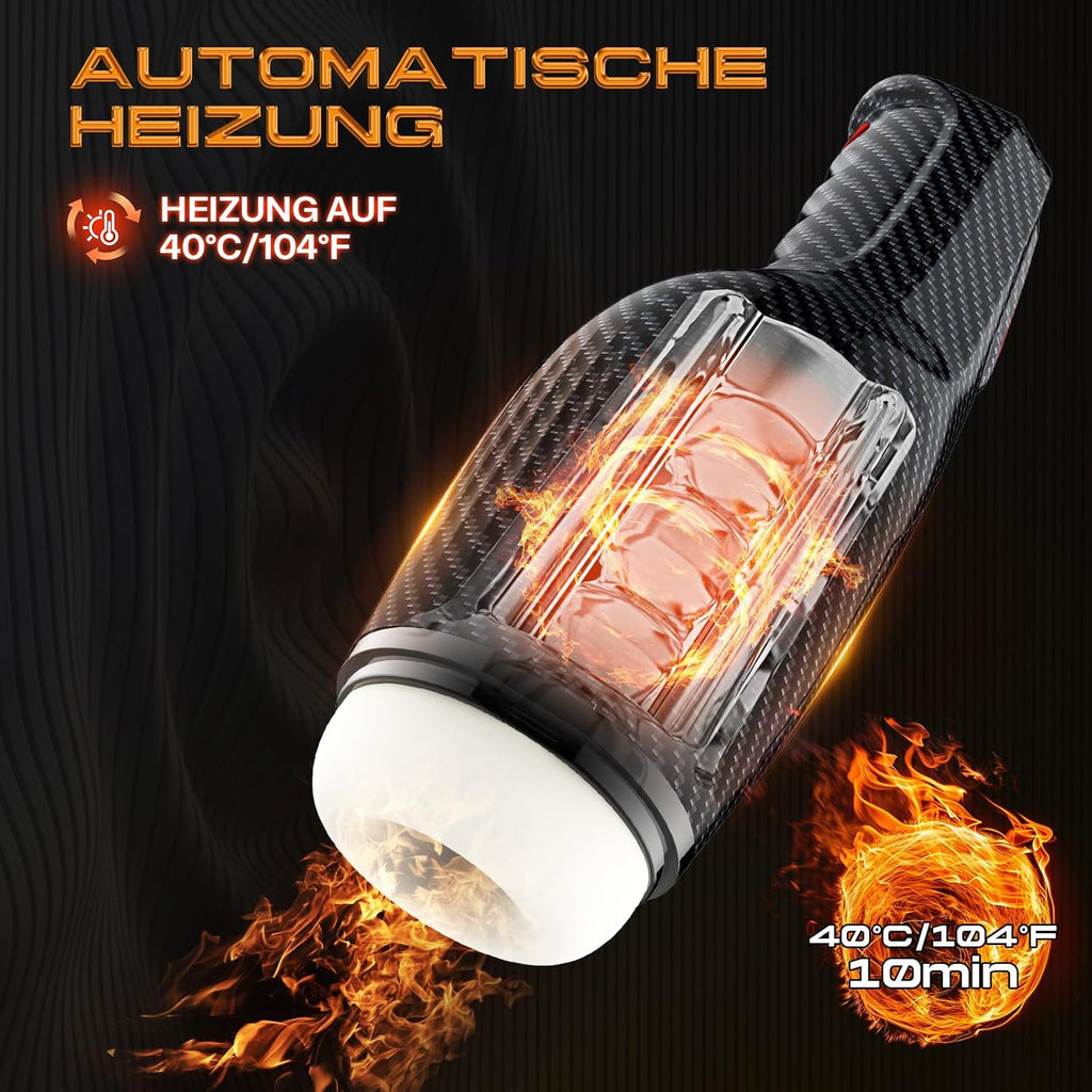 Masturbieren FüR MäNner - Masturbatoren FüR Die MäNner Mit 5 Saugmodus Und 10 Vibrationsmodi, Taschenmuschi FüR Die MäNner 3d Realistische Vagina Heizung