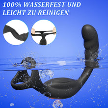 Laden Sie das Bild in den Galerie-Viewer, nal Vibrator Prostata Stimulation Männer mit Penisring Sex Spielzeug für die Männer Anal Dildo Analplug Analvibratoren für Mann Anal Plug Vibratorensets für Männer mit 9 Vibrationsmodi Sex Toys