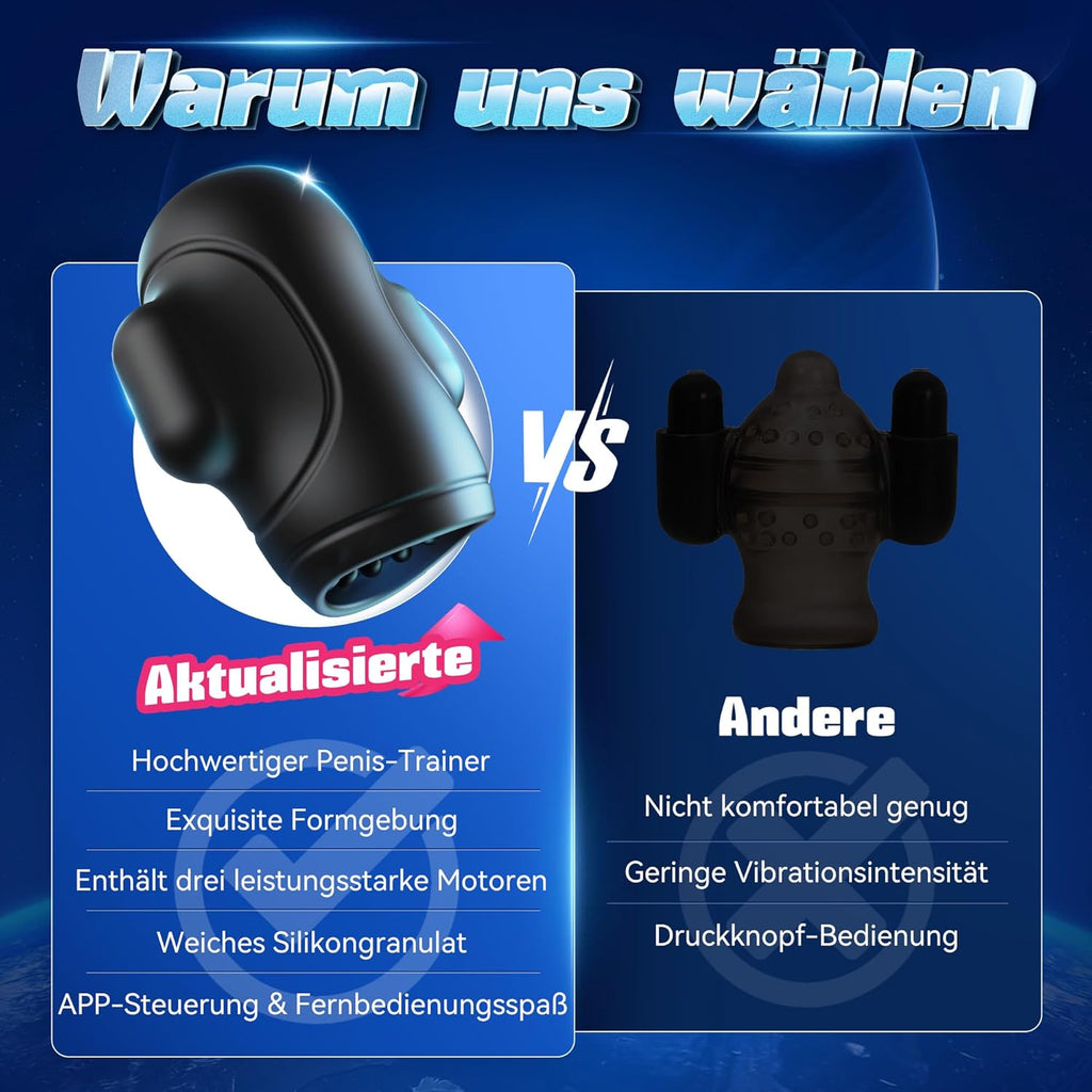 Tauara Masturbating for Men, Egg Masturbators, 4-in-1 Sex Toy for Men, Vibrator Trainer with 10 Vibrations, App Masturbator Glans Stimulator Vibrator Sets for Men Sex Toy