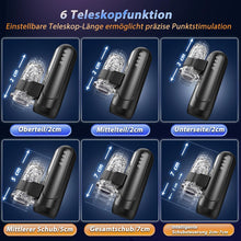 Laden Sie das Bild in den Galerie-Viewer, Masturbieren für Männer, Elektrischer Masturbator Sex Spielzeug für die Männer mit 6 Teleskopfunktion und 5 Einstellbaren Geschwindigkeiten 10 Vibrations Masturbatoren Sexspielzeug