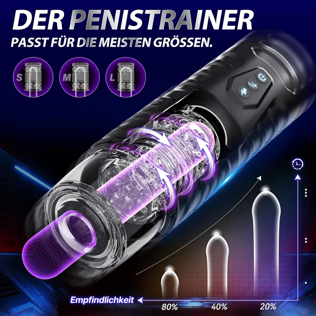 Masturbator Sexmaschine Maschinen & Geräte Masturbieren für Männer mit 7 Modi Teleskopfunktion und Rotation, Sex Spielzeug für die Männer, Penis App-Steuerung LCD Display Masturbatoren