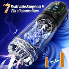 Laden Sie das Bild in den Galerie-Viewer, Elektrischer Masturbator Masturbieren für Männer 7 Teleskopfunktion &amp; Rotierend &amp; Saugen, Sex Spielzeug für die Männer Realistisch Zungenleck Blowjob, Taschenmuschi Masturbatoren Penis Pussy Sex Toys