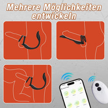 Laden Sie das Bild in den Galerie-Viewer, Prostata Stimulation Männer mit Penisring &amp; verlängerte Analvibratoren Sex Spielzeug für die Männer mit APP Vibratorensets für Männer 9 Vibrationsmodi Analplug Sex Spielzeug für die Paare