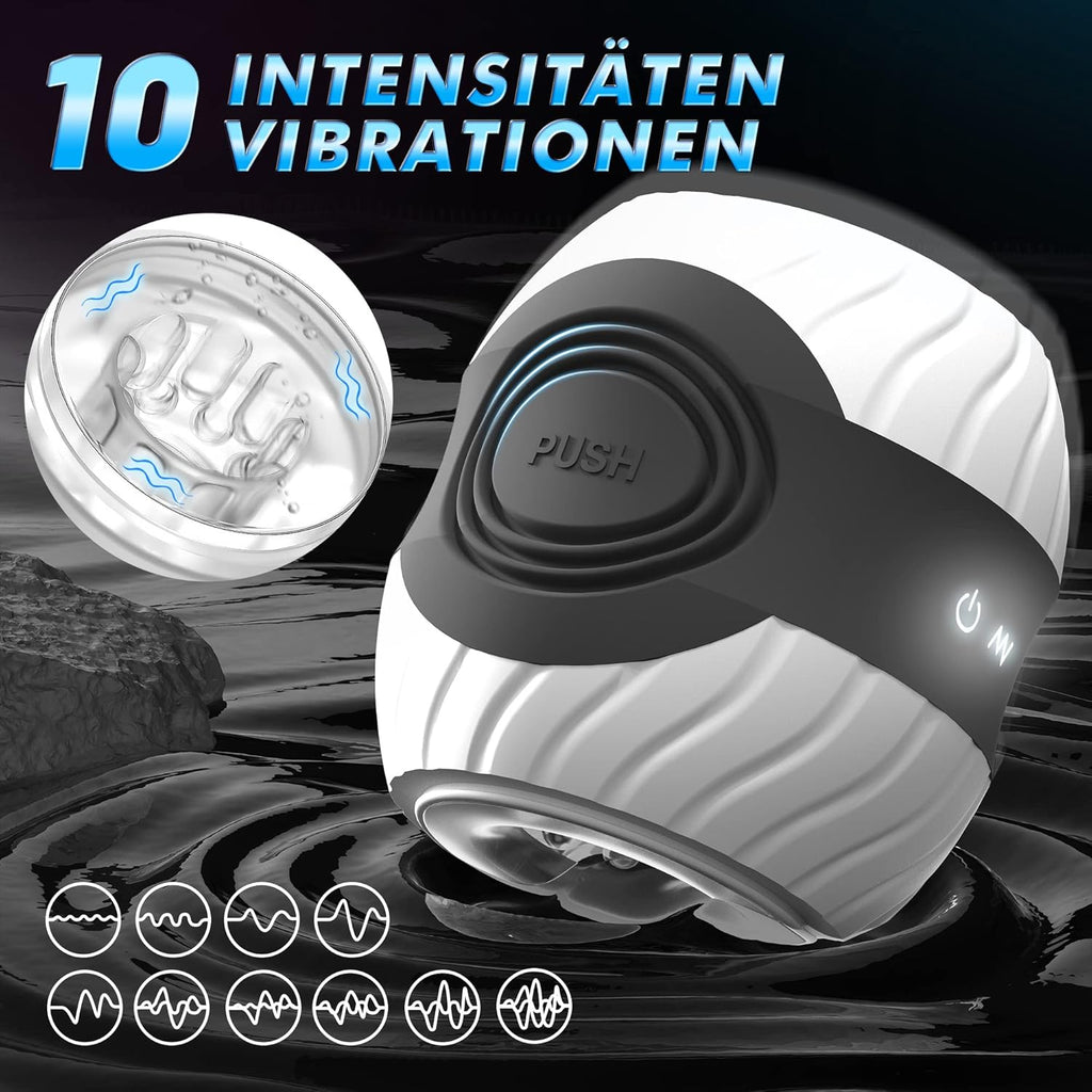 Masturbieren für Männer Elektrisch Masturbator, 10 Vibration Sex Spielzeug für die Männer Taschenmuschi, Penis Vbratorensets Sexspielzeug Solo Masturbatoren Handfrei, Sex Toyset für Man