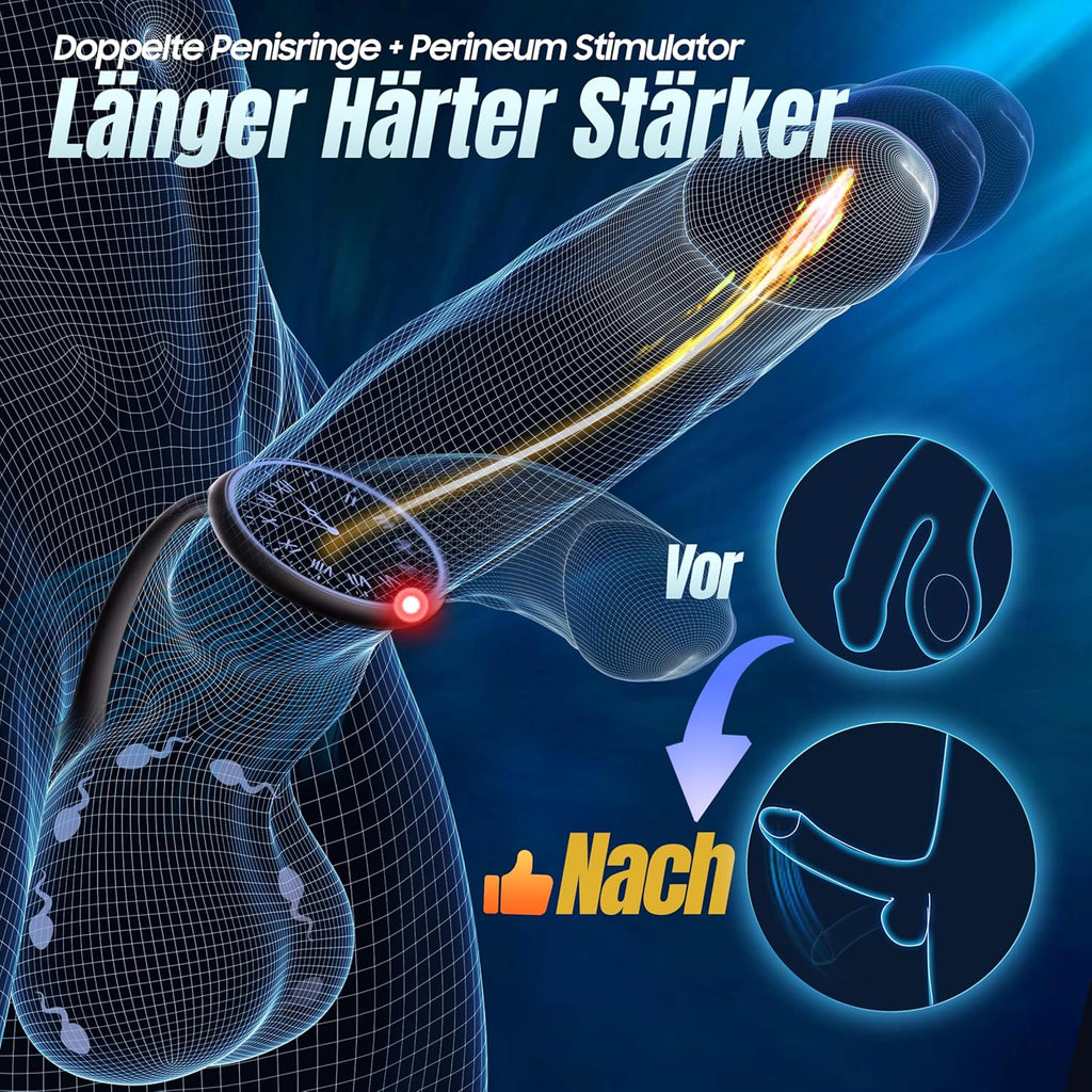 Analvibratoren für Mann Prostata Stimulation Männer mit 360° Rotierende Analdehnung Massage & 9 Intensiv Vibrationsmodi Analplug Anal Vibrator Sex Spielzeug die Männer Penisring APP Tagnaff