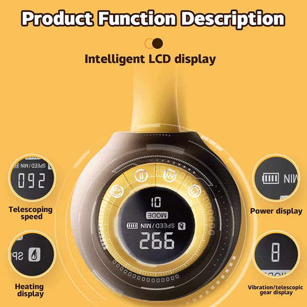 Stoßende, vibrierende Sexmaschine mit Wärmefunktion und Fernbedienung