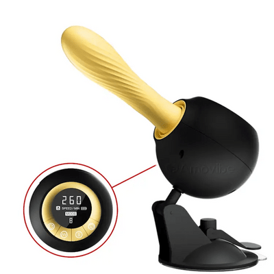 Stoßende, vibrierende Sexmaschine mit Wärmefunktion und Fernbedienung