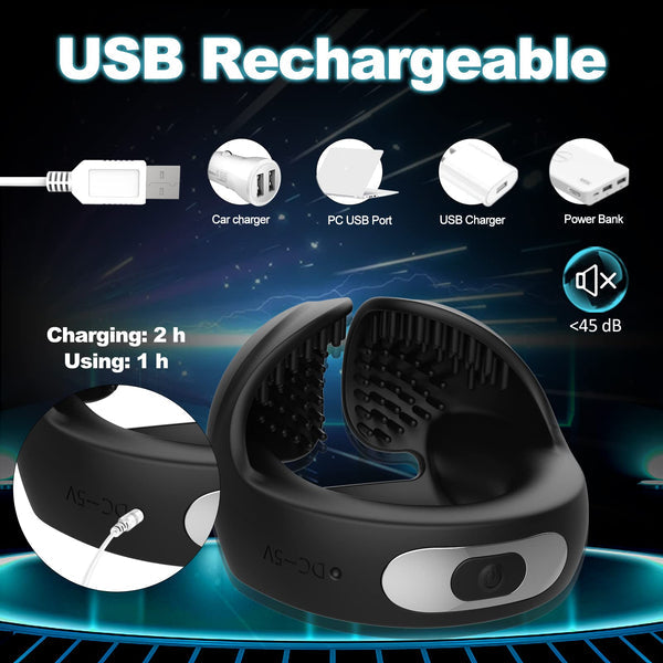 Wiederaufladbarer vibrierender Penisring mit 10 Modi